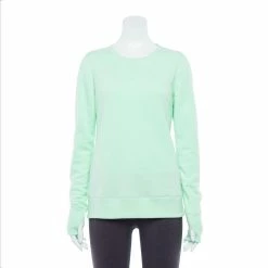 Women's Tek Gear® Ultrasoft Fleece Crewneck Sweatshirt -Adidas shop 4302798 Post It Green