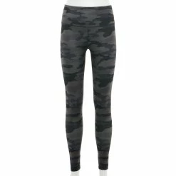 Juniors' SO® Sporty High Waisted Long Leggings -Adidas shop 4341243 Camo Gray
