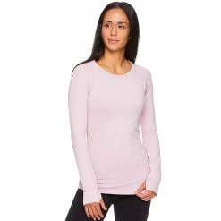 Women's Gaiam Warrior Seamless Scoopneck Tee -Adidas shop 4341349 Dusty Pink