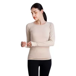 Women's Gaiam Warrior Seamless Scoopneck Tee -Adidas shop 4341349 Mushroom
