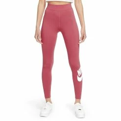 Women's Nike Sportswear Essential High-Waisted Leggings -Adidas shop 4509109 Archaeo Pink White