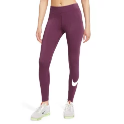 Women's Nike Sportswear Essential Swoosh Midrise Leggings -Adidas shop 4509115 Rosewood