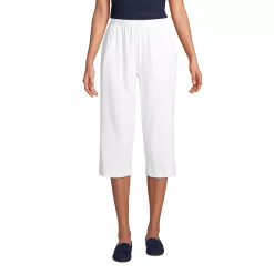 Petite Lands' End Sport High Waist Pull-On Capri Pants -Adidas shop 4529224 White