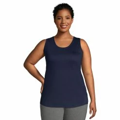 Plus Size Lands' End Scoopneck Tunic Tank -Adidas shop 4532958 Radiant Navy