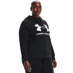 Plus Size Under Armour Rival Fleece Logo Hoodie -Adidas shop 4549575 Black