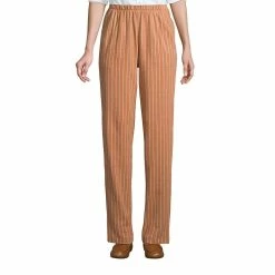 Women's Lands' End Sport High-Rise Jacquard Pull-On Pants -Adidas shop 4555527 Golden Camel Stripe