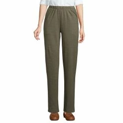 Women's Lands' End Sport High-Rise Jacquard Pull-On Pants -Adidas shop 4555527 Moss Herringbone