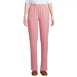 Women's Lands' End Sport High-Rise Jacquard Pull-On Pants -Adidas shop 4555527 Rose Herringbone
