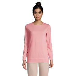 Women's Lands' End Sport Knit Sweatshirt Tunic -Adidas shop 4571799 Rose Herringbone
