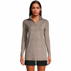 Women's Lands' End 1/4-Zip UPF 50 Rash Guard Cover-Up