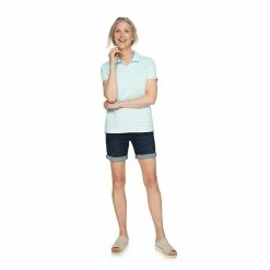 Women's Croft & Barrow® Essential Extra-Soft Polo Shirt 14 Women's Croft & Barrow® Essential Extra-Soft Polo Shirt -Adidas shop 4582072 Teal Stripe