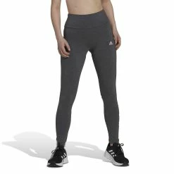 Women's adidas Essential Linear Logo High-Waisted Leggings 18 Women's adidas Essential Linear Logo High-Waisted Leggings -Adidas shop 4627388 Dark Gray Heather