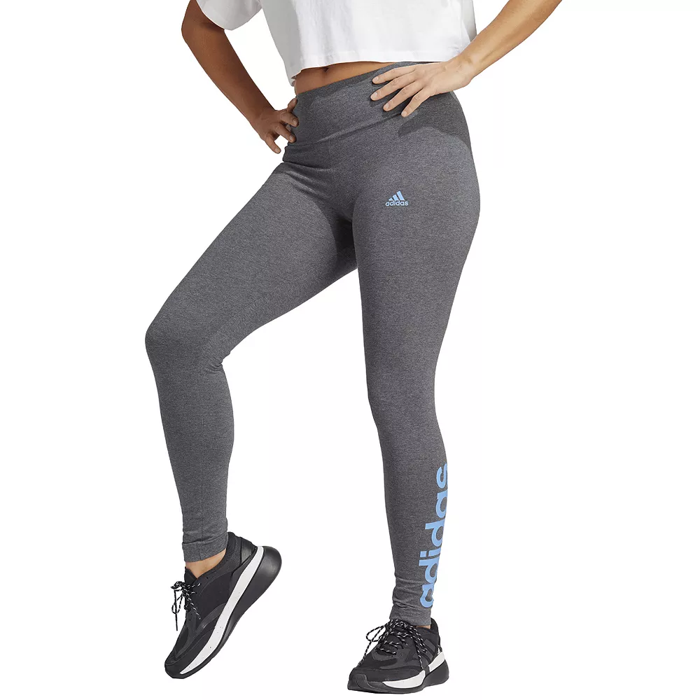 Women's adidas Essential Linear Logo High-Waisted Leggings 5 Women's adidas Essential Linear Logo High-Waisted Leggings - Image 3