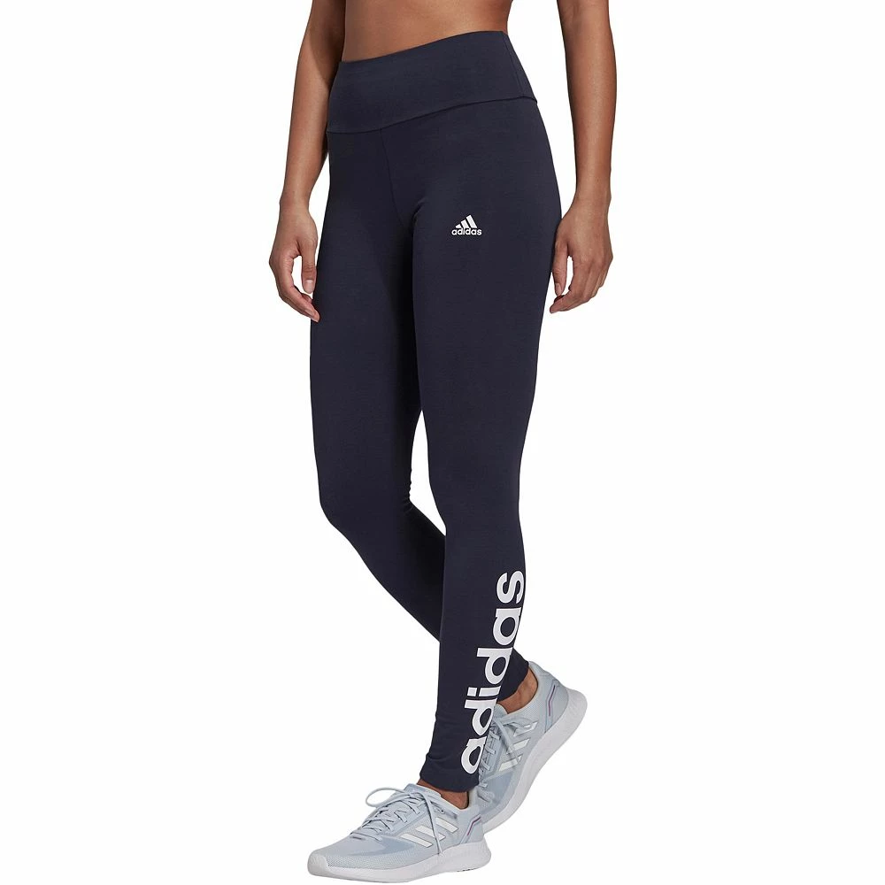 Women's adidas Essential Linear Logo High-Waisted Leggings 11 Women's adidas Essential Linear Logo High-Waisted Leggings - Image 9