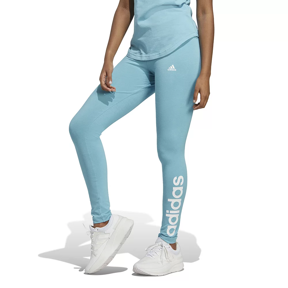 Women's adidas Essential Linear Logo High-Waisted Leggings 6 Women's adidas Essential Linear Logo High-Waisted Leggings - Image 4