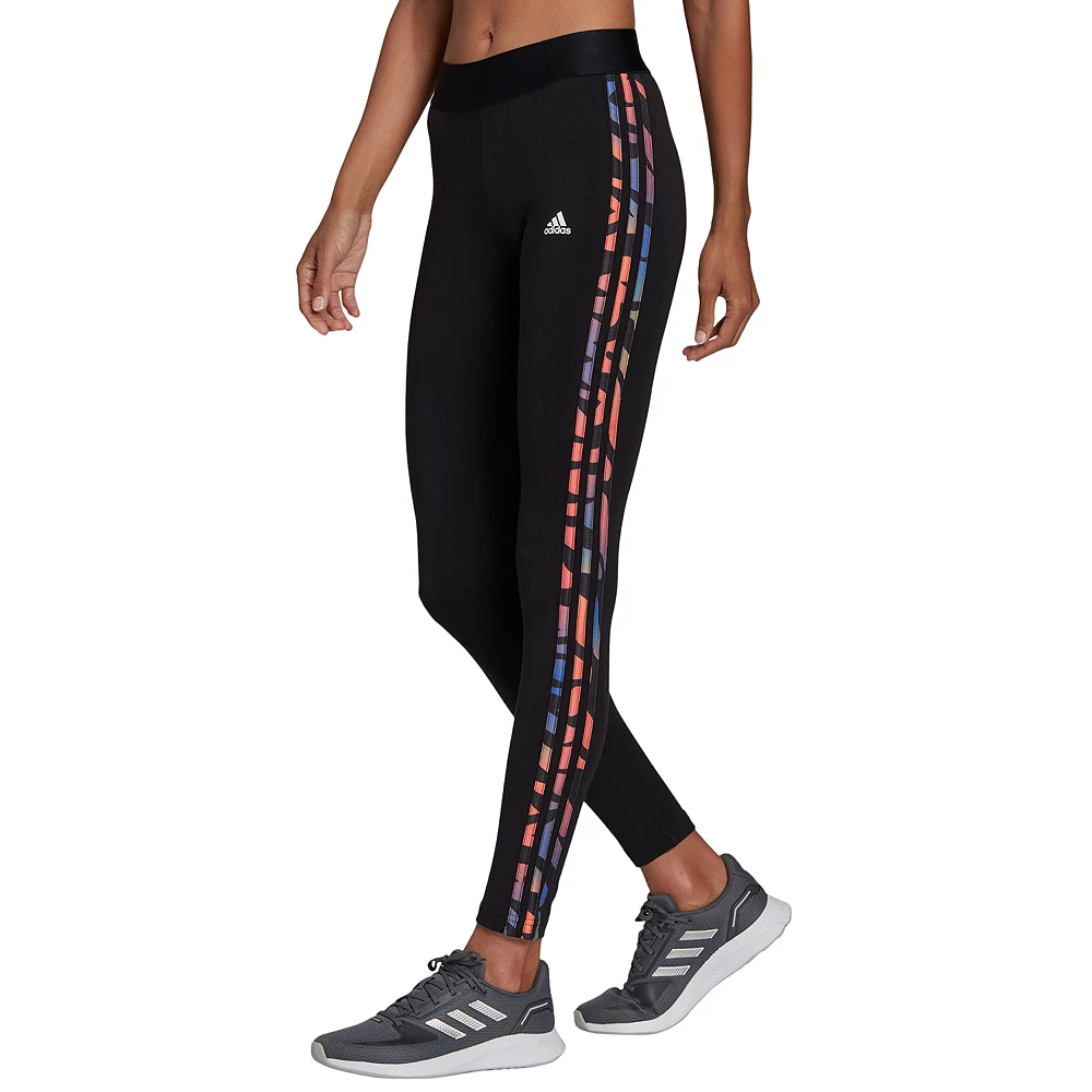 Women's adidas Essential 3-Stripe High-Waisted Leggings 8 Women's adidas Essential 3-Stripe High-Waisted Leggings - Image 6