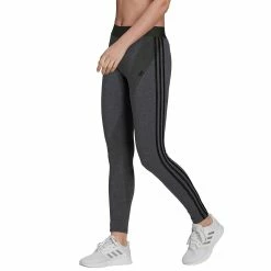 Women's adidas Essential 3-Stripe High-Waisted Leggings 17 Women's adidas Essential 3-Stripe High-Waisted Leggings -Adidas shop 4628536 Dark Gray Black