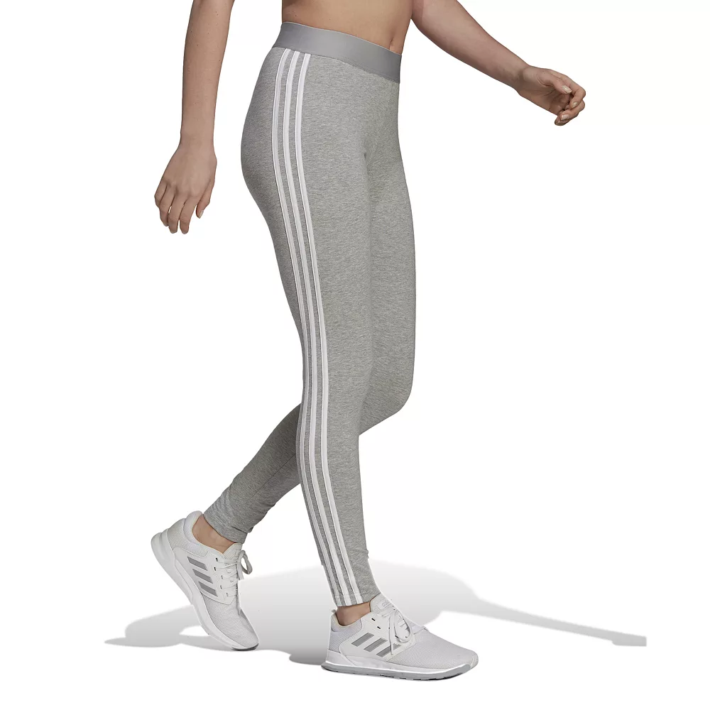 Women's adidas Essential 3-Stripe High-Waisted Leggings 5 Women's adidas Essential 3-Stripe High-Waisted Leggings - Image 3