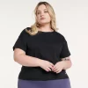 Plus Size FLX Harmony Front Seam Tee -Adidas shop 4655889 Black