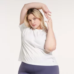Plus Size FLX Harmony Front Seam Tee 7 Plus Size FLX Harmony Front Seam Tee -Adidas shop 4655889 White