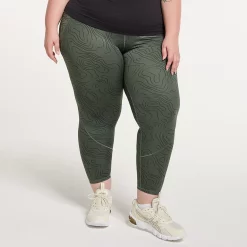 Plus Size FLX Ascent High-Waisted 7/8 Ankle Leggings -Adidas shop 4657054 Smooth Topography