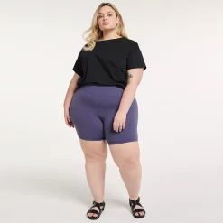 Plus Size FLX Affirmation High-Waisted Bike Shorts -Adidas shop 4657076 ALT2