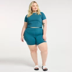 Plus Size FLX Affirmation High-Waisted Bike Shorts -Adidas shop 4657076 ALT9