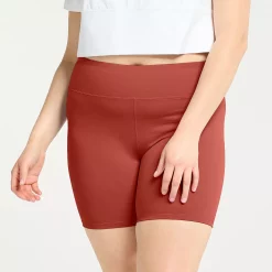 Plus Size FLX Affirmation High-Waisted Bike Shorts -Adidas shop 4657076 Brick Copper