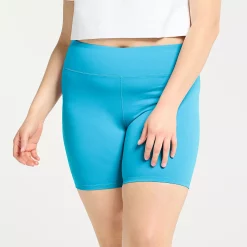 Plus Size FLX Affirmation High-Waisted Bike Shorts -Adidas shop 4657076 Incoming Wave