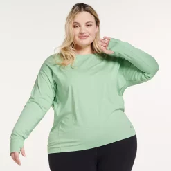 Plus Size FLX Harmony Front Seam Tee -Adidas shop 4657189 Flirty Green
