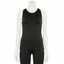 Women's FLX Balance Ribbed Fitted Tank -Adidas shop 4657196 Mineral Black