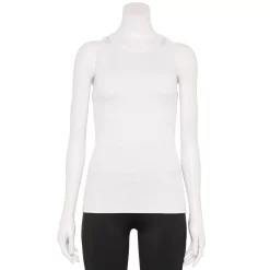 Women's FLX Balance Ribbed Fitted Tank -Adidas shop 4657196 Modern White