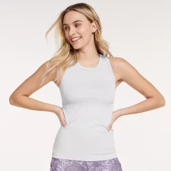 Women's FLX Balance Ribbed Fitted Tank -Adidas shop 4657196 White