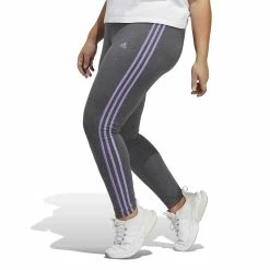 Plus Size adidas Essential Linear High-Waisted Leggings 18 Plus Size adidas Essential Linear High-Waisted Leggings -Adidas shop 4791042 Dark Gray Violet