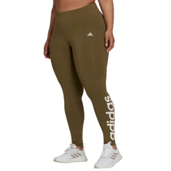 Plus Size adidas Essential Linear High-Waisted Leggings 20 Plus Size adidas Essential Linear High-Waisted Leggings -Adidas shop 4791042 Focus Olive White