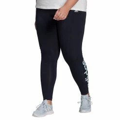Plus Size adidas Essential Linear High-Waisted Leggings 19 Plus Size adidas Essential Linear High-Waisted Leggings -Adidas shop 4791042 Legend Ink Ice Mint