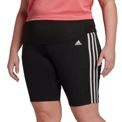 Plus Size adidas 3 Stripe Bike Shorts -Adidas shop 4791067 Black White
