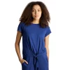 Women's Gaiam Park Short Sleeve Tie-Front Top -Adidas shop 4799208 Estate Blue