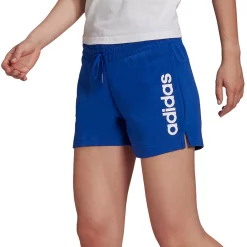 Women's adidas Essentials 3-Stripes Slim Shorts 21 Women's adidas Essentials 3-Stripes Slim Shorts -Adidas shop 4814131 Bold Blue White