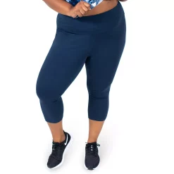 Plus Size Spalding High-Waisted Capri Leggings -Adidas shop 4844512 Navy Blazer