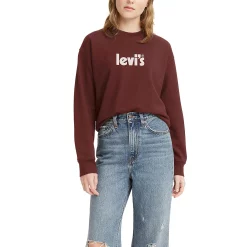 Women's Levi's® Crewneck Sweatshirt -Adidas shop 4845085 Fired Brick