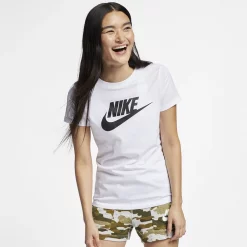 Women's Nike Sportswear Essential Tee -Adidas shop 4861691 White Black