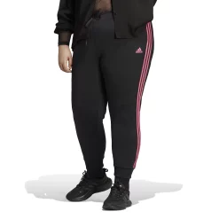 Plus Size adidas Essentials Tricot Track Pants -Adidas shop 4863872 Black Pulse Magenta