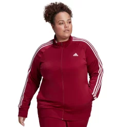 Plus Size adidas Essential Tricot Track Jacket -Adidas shop 4863873 Legacy Burgundy White