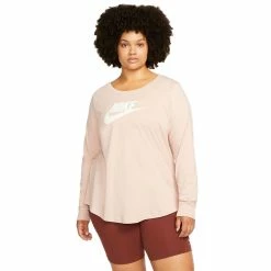 Plus Size Nike Sportswear Essential Tee -Adidas shop 4898562 Pink Oxford