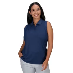 Plus Size Nancy Lopez Journey Sleeveless Polo -Adidas shop 4899727 Navy