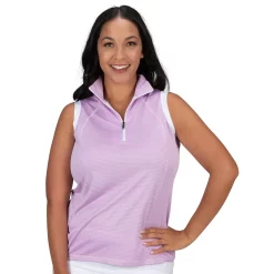 Plus Size Nancy Lopez Zone Sleeveless Polo -Adidas shop 4899728 Lilac White