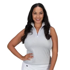 Plus Size Nancy Lopez Zone Sleeveless Polo -Adidas shop 4899728 Silver White