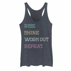 Juniors' Rise Shine Workout Repeat Tank Top