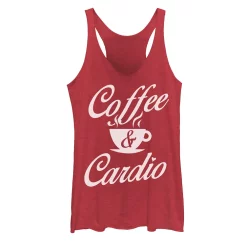 Juniors' Coffee & Cardio Warm Mug Graphic Tank